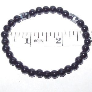 Set of three beaded stretch bracelets